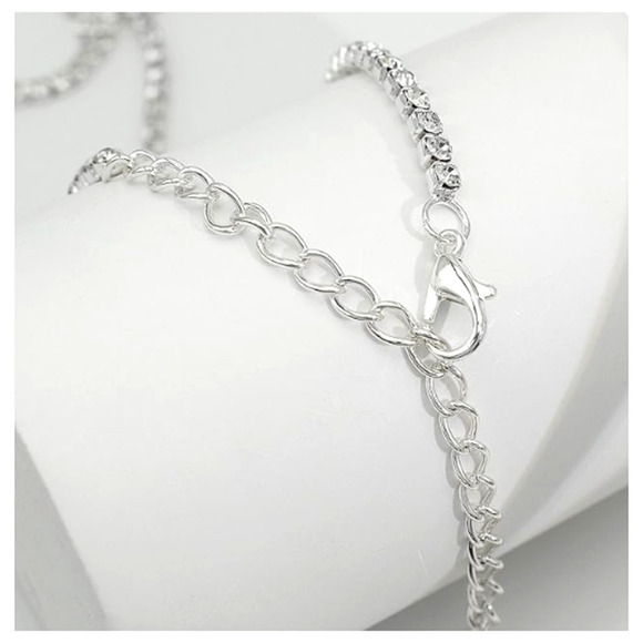 Austrian Crystal Rhinestone Bride Bridesmaid Jewelry Set black necklace earrings - Picture 7 of 7